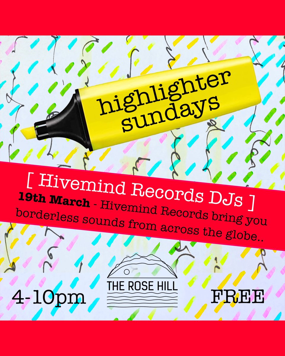 TheRoseHillArts's tweet photo. HAPPENING NOW! #HighlighterSunday feat. epic global sounds from #HivemindRecords DJs
🥰 Home cooked veggie food
🎉 Beat Raffle for free gig tickets
📣 Happening RIGHT NOW until 10pm | free entry | all ages welcome including dogs (friendly ones) 🐶 https://t.co/7RpZRlW1IT