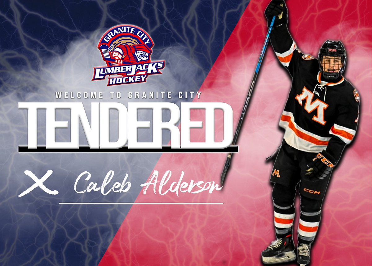 🚨TENDER ALERT🚨

The Granite City Lumberjacks are proud to announce the signing of Forward from Moorhead, MN Caleb Alderson!

Alderson played in 30 games for Moorhead HS this season. He produced 11 goals and 18 assists.