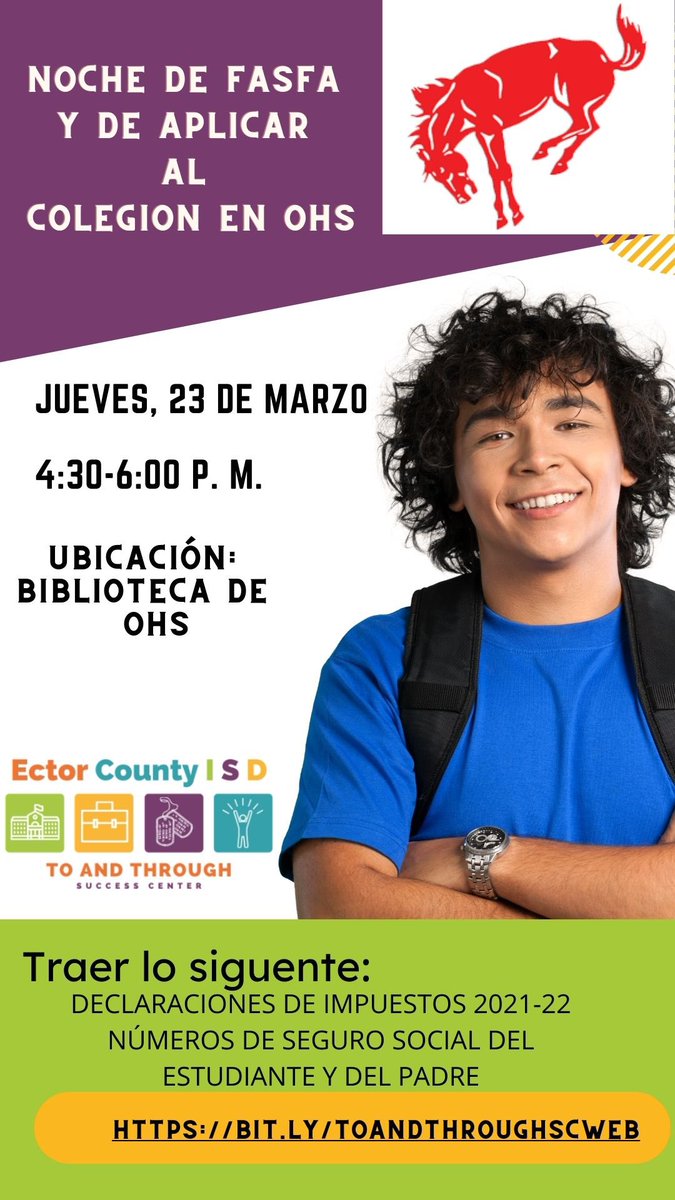 renriquezusmc's tweet photo. @ECISDCounselors @EctorCountyISD @ToandThroughSC #fafsanight #fafsa
@utpb_finaid @OdessaCollege https://t.co/2TM4rxYdfH