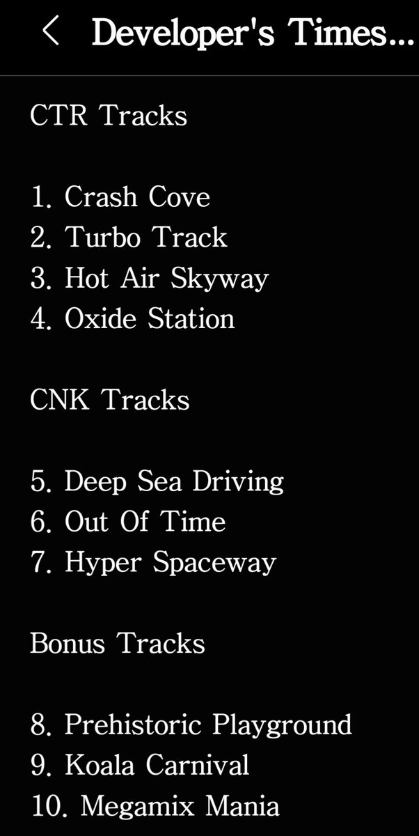 VTinaw94's tweet photo. Tracks I didn't beat the devs. Well, someday I'll go back to these, or maybe not 😂 https://t.co/EKiW1AAQhX