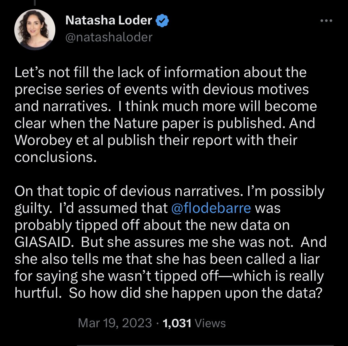 flodebarf's tweet photo. [To journalists]
I know I said I would not give any interviews until the report is published but trust me, desperate times call for desperate measures.

Also trust me, no one tipped me off about Gao’s FASTQ dump on GISAID. I never lie.😉😉#trustme #trustflo #trustdebarre #nolie https://t.co/zLQrXDuBIg