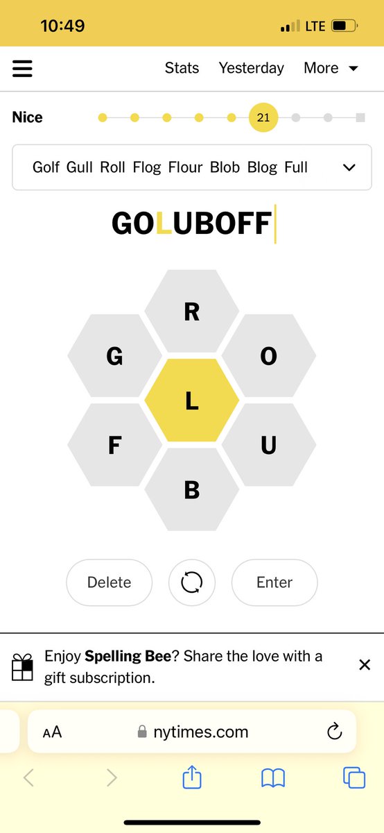 And in today’s Spelling Bee… ⁦<a href="/UVALaw/">UVA Law School</a>⁩
