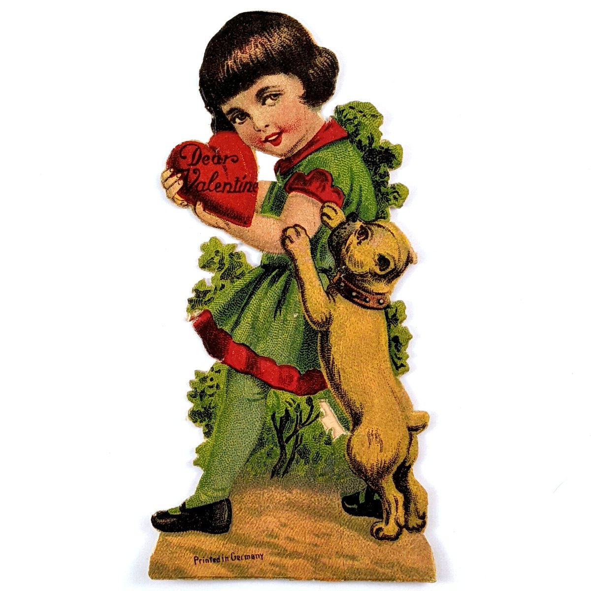 Vintage Die Cut Valentine Card Pug Dog Jumping On Girl Holding Heart Germany ebay.com/itm/1449909337… @eBay 

#DieCut #GermanDieCut #DieCutCard #VintageDieCuts #Valentine #VintageValentine #ValentineCard #VintageDog #Pug #VintagePug #VintageGreetingCard #PaperEphemera #eBay