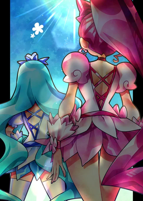キュアブロッサムさんとキュアマリンさん 