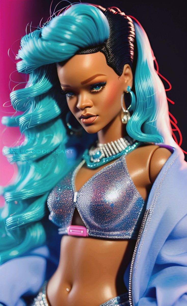 DeeDior333's tweet photo. I created this AI Generated art I didn’t think it would blow up  I’m talking bout million ppl engage with the post and post of them wannna purchase🥹my DM Going crazy bout these dolls @rihanna @Barbie  We Got Money To Make!!!! #trending #rihannadoll #barbie #AIArtwork #aiartist https://t.co/6Y8Nrl3f64