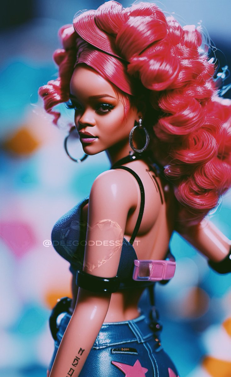 DeeDior333's tweet photo. I created this AI Generated art I didn’t think it would blow up  I’m talking bout million ppl engage with the post and post of them wannna purchase🥹my DM Going crazy bout these dolls @rihanna @Barbie  We Got Money To Make!!!! #trending #rihannadoll #barbie #AIArtwork #aiartist https://t.co/6Y8Nrl3f64