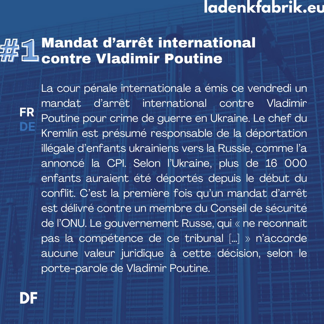 ladenkfabrik's tweet photo. 🇪🇺 Une semaine, trois actus européennes. Le dimanche c’est #DimanchEU. Par Adrien Becker https://t.co/mu3T47KbCY