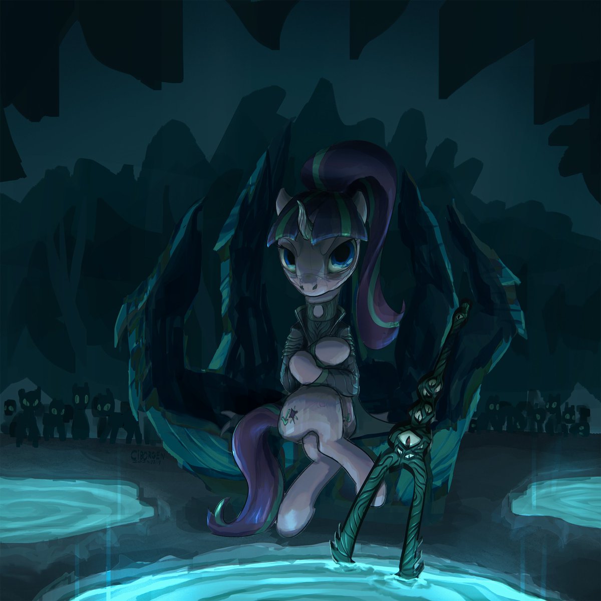 ciborgen's tweet photo. Starlight the Chthonic adept #mlpart https://t.co/7OCgU5Uunu