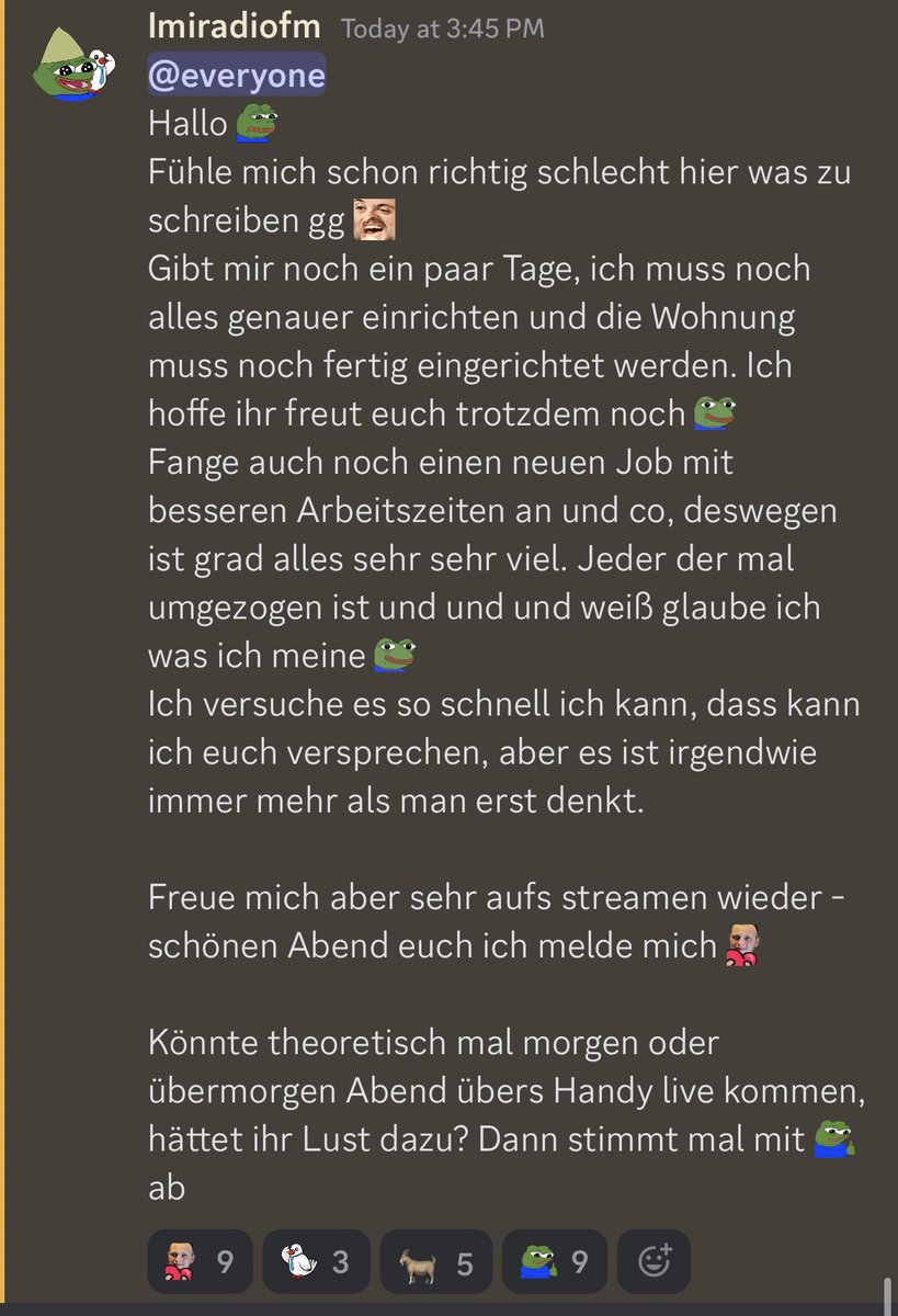 ⚠️UPDATE: Imiradiofm bleibt die nächsten paar Tage noch offline und streamt irgendwann wieder‼️Shoutouts an die Person die bei der Abstimmung Hoffnung hatte‼️🗣️🔥 Bitte verlier deine Hoffnungen ‼️🗣️🙏🔥