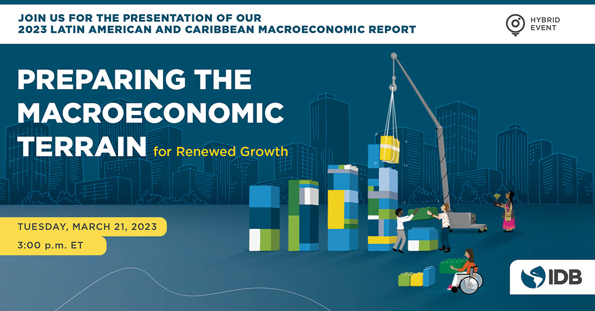 How can Latin American and Caribbean countries implement fiscal and monetary policies to reduce inflation and avoid a contraction in 2023? Join us for the presentation of our 2023 Macroeconomic Report, Preparing the Macroeconomic Ground for Renewed Growth. events.iadb.org/calendar/event…