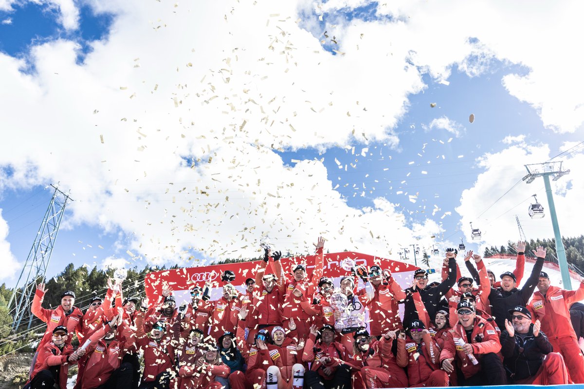swissskiteam's tweet photo. Zurück auf dem Ski-Alpin-Thron! 😍 Die Schweiz eroberte in der Weltcup-Saison 2022/23 ihren Status als beste Ski-Alpin-Nation eindrucksvoll zurück. Im Nationencup distanzierte Swiss-Ski das zweitplatzierte Österreich um 2589 Punkte.

👉https://t.co/nlVh5GJAoL 
#swissskiteam https://t.co/Bwcz9jTxpF