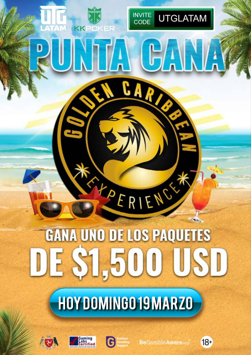utgmx's tweet photo. 🚨 Hoy tenemos Step 1 rumbo ➡️ a la Golden Caribbean Experience en 🌴 Punta Cana

Regístrate en https://t.co/PNtLjTKmXS gana tu paquete y acompáñanos a esta nueva aventura de ♠️ póker en el 🏝 Caribe.
#UTGLATAM #KKPOKER https://t.co/SyzRzOkmhL