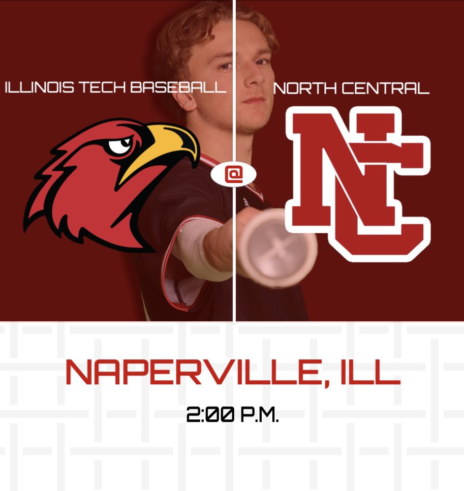 ILTechAthletics's tweet photo. After some schedule changes, Illinois Tech baseball takes on North Central College today at 2:00 p.m. in Naperville, Ill. 
#fearthehawk #techyeah https://t.co/hsn1sygcKA