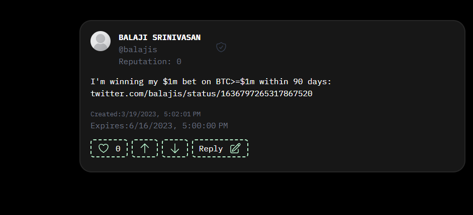 GonnaMakeIt_HQ's tweet image. Thank you @balajis for using faaqt.com to enable people to bet on your viral tweet:
