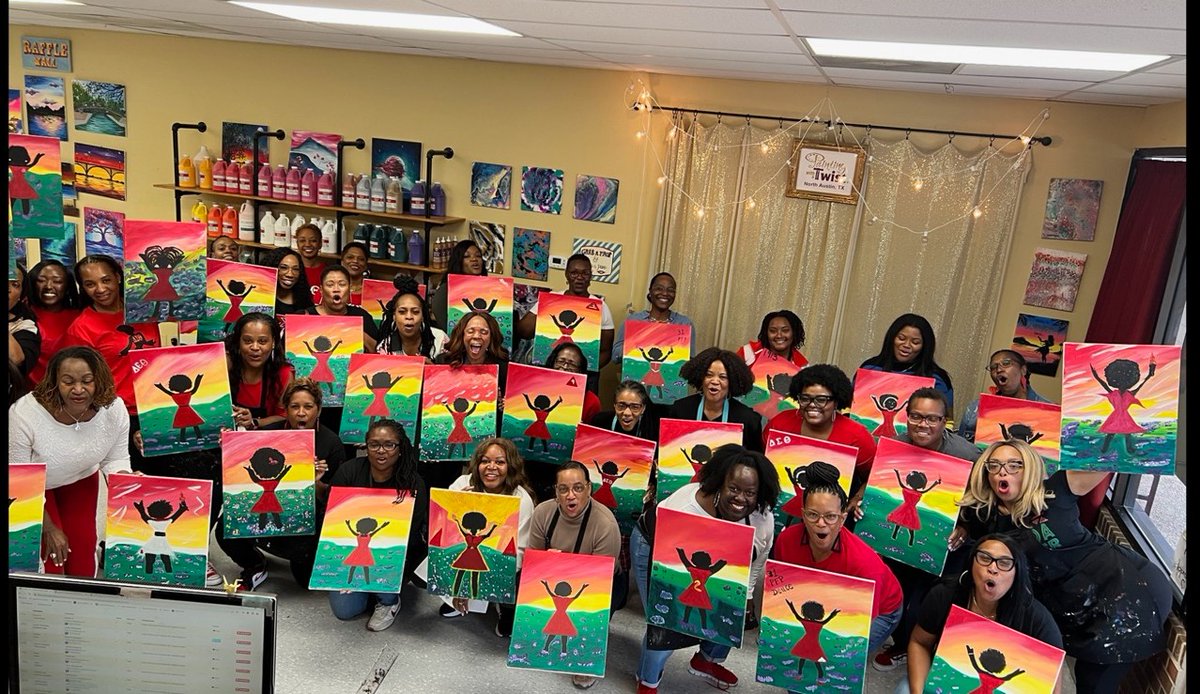 DSTATX's tweet photo. Diva's fellowship!
"Painting with a Twist"
#DST1913
#DSTATX1930
#SisterhoodMonth
#SWR31DaysOfLOVE❤️ https://t.co/XNs0jKEuOW