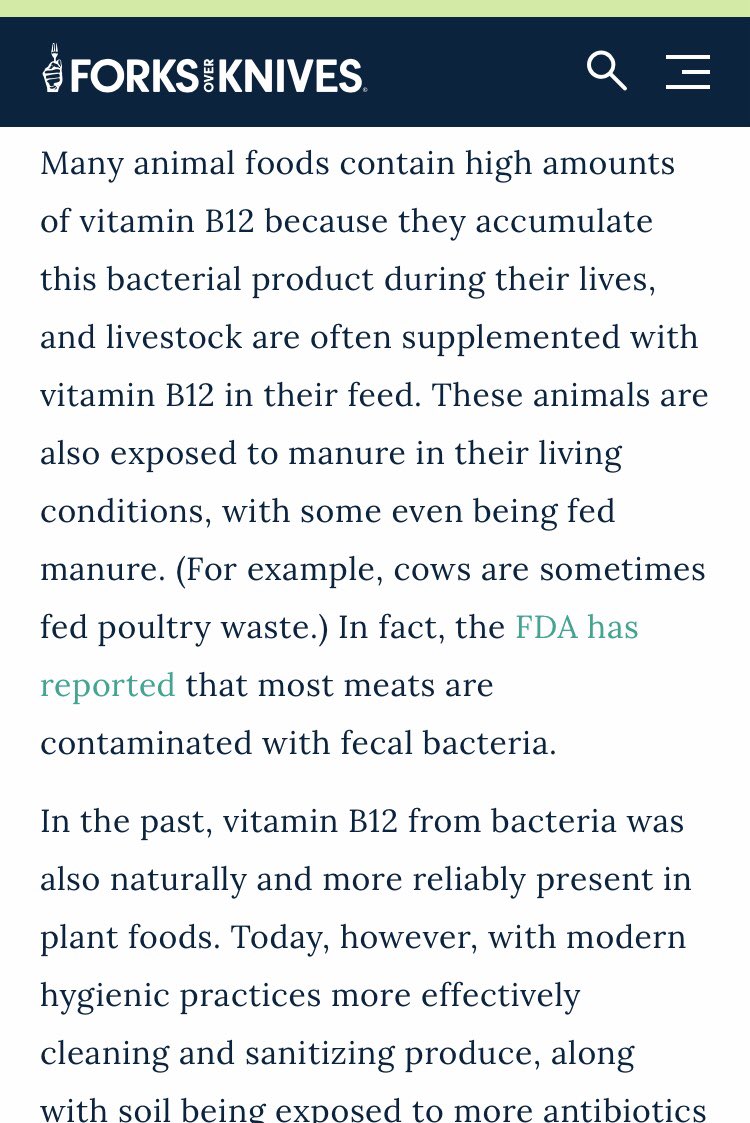 S_Catsgotmyback's tweet image. We are anatomically herbivorous, only habitually omnivorous. These are antiVegan, misinformation filled talking points. We’re not cavemen and what was once necessary for survival is no longer a necessity.
▶️watchdominion.com

#GlobalMessage #AgGagLaws #JoaquinPhoenix #B12👇🏻
