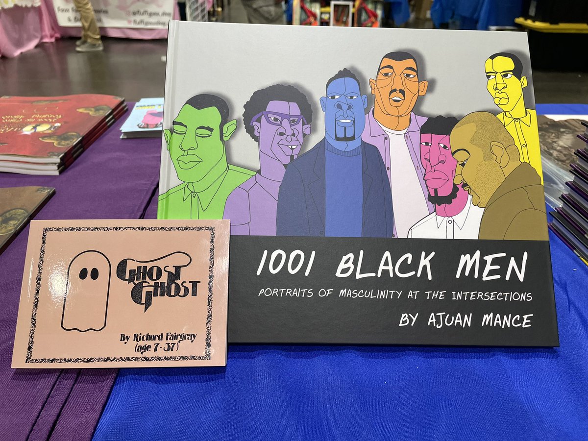stackeddeckprss's tweet photo. Ready to go at @sacconventions Day 2! Come by table D12 and get your copies of #GhostGhost by @RichardFairgray and #1001BlackMen by @8_Rock! #indiecomics #lgbtqcomics https://t.co/iVB77aMFOW