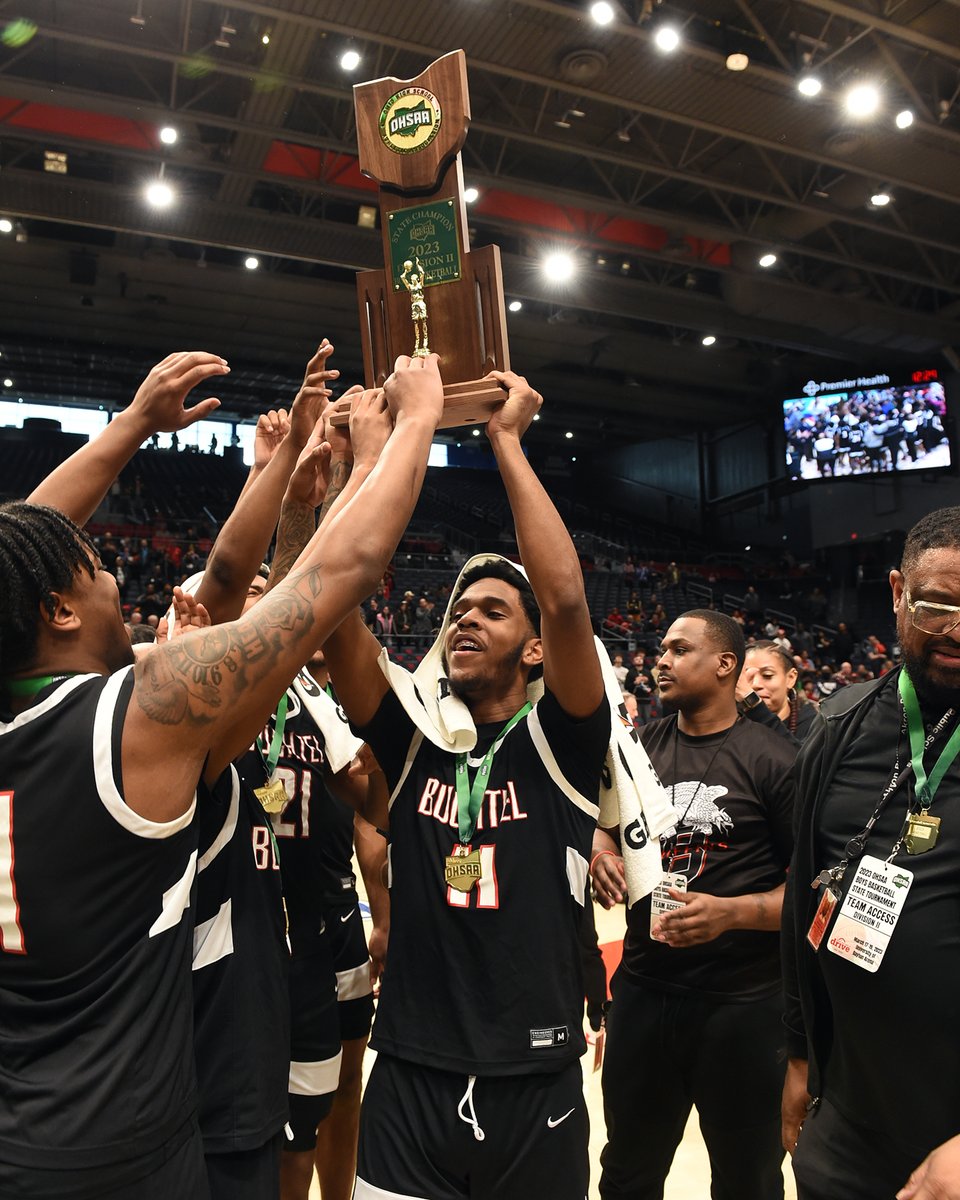 OHSAASports's tweet photo. Congratulations to Akron Buchtel, 2023 Division II State Champions!🏀🏆 https://t.co/K6Bbz6vNbB