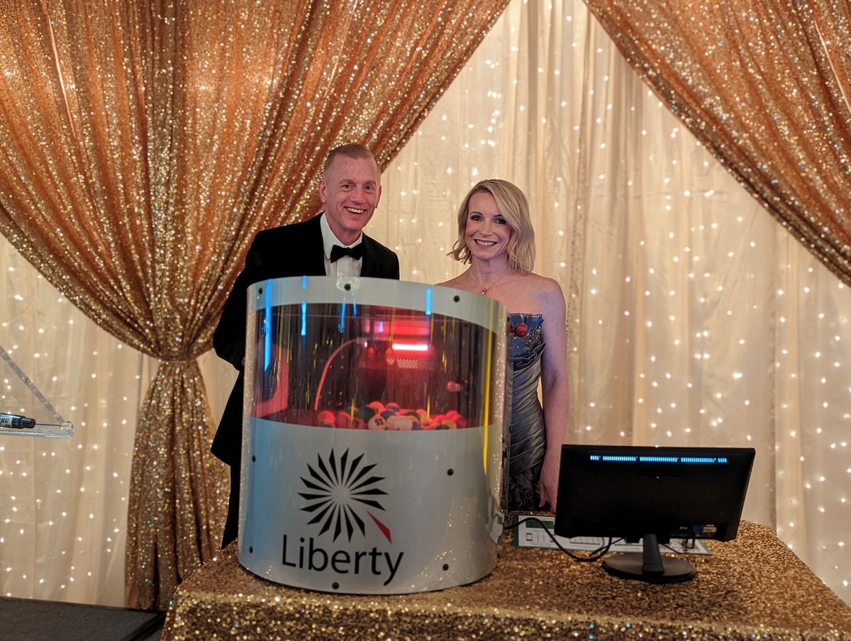 ChantelCTV's tweet photo. So much fun emceeing Black Tie Bingo in support of @CityHospFound. Still can’t believe they let @JeffRogstadCTV &amp; I run the fancy machine!! Huge thanks to the foundation for having us &amp; to Klassique Designs for dressing me! Stunning dress &amp; so comfy too! 💃🏼🤵‍♂️❤️ https://t.co/BNMBenKjrR
