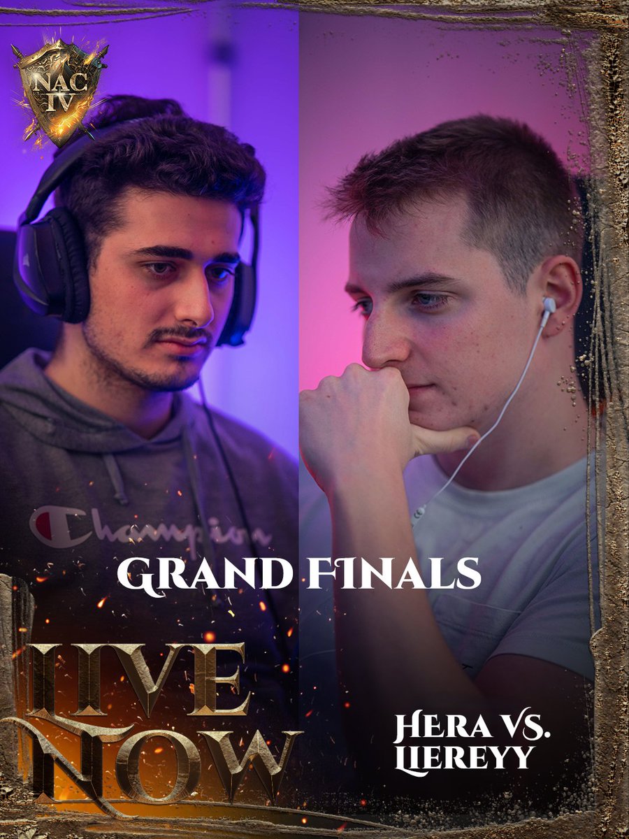 Here we are.

#nac4 Grand Finals.
<a href="/Hera_Aoe/">Hera</a> Vs. <a href="/Liereyy1/">Liereyy</a> 
Live from our gaming house in Berlin.

🎙️Cast by <a href="/T90Official/">T90Official</a> &amp; <a href="/Dave_AoE/">DaveAoE</a> 

You don't want to miss that.
twitch.tv/Nili_aoe