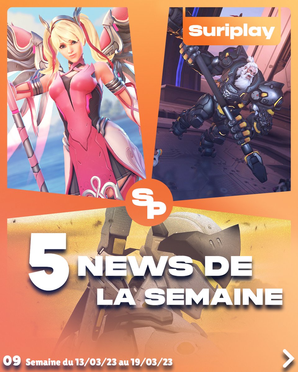 Alex_Suriplay's tweet photo. C'est l'heure de votre résumé de la semaine #Overwatch2 !  🔥

Chaque semaine, découvrez les 5 news qui ont rythmé l'actualité d'Overwatch !

✍️ @Alex_Suriplay

🎨@art_uchu https://t.co/9aiVZdlEUk