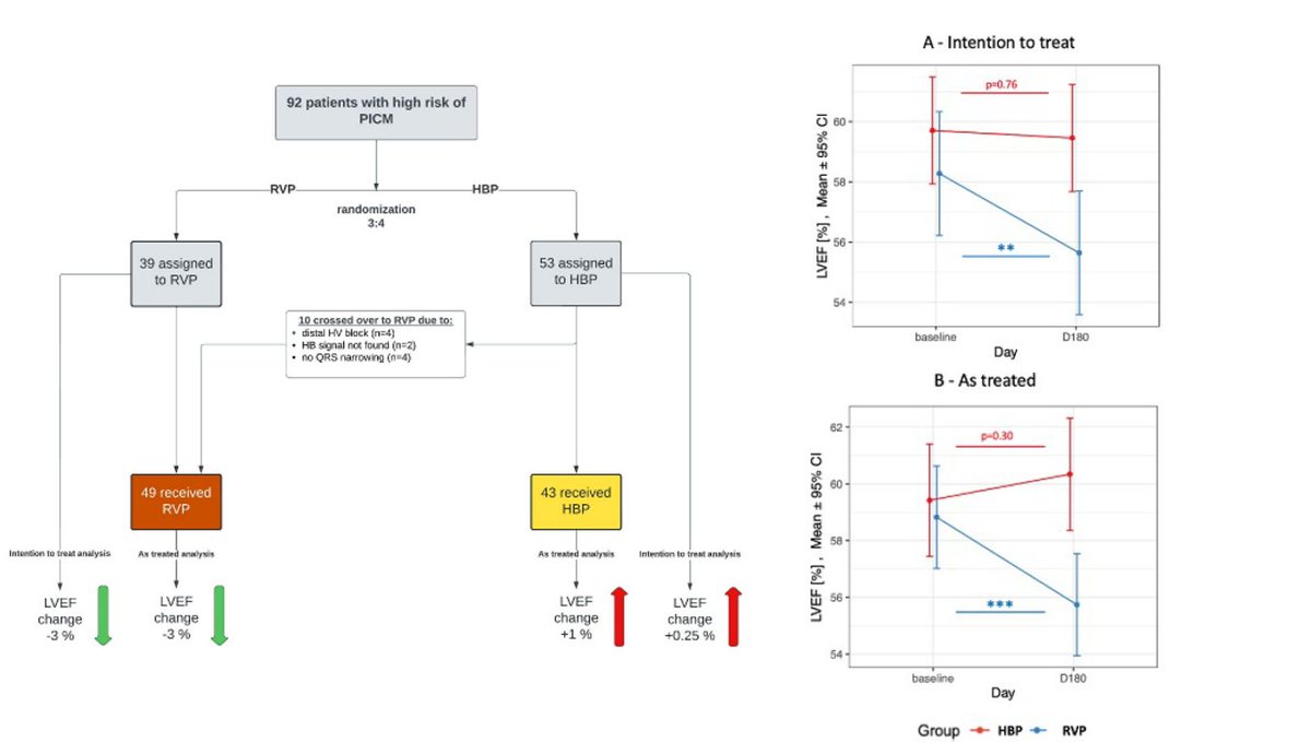 Our randomized study comparing the effect of HBP and RVP on the LVEF after six months of follow-up and studying the predictors of the PICM development during RVP is online. Credits go to @Honza_Mizi. @micogriecomd @OanaSavu2 @Hisdoc1 @POsmancik journals.viamedica.pl/kardiologia_po…