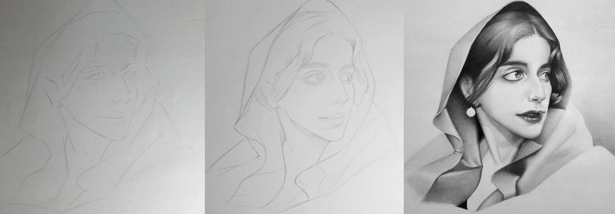من يوم ما أتعلمت الرسم الأكاديمي وخطوات رسمي صارت مرتبة وأسرع وما أحس بالضياع بنص الرسمة