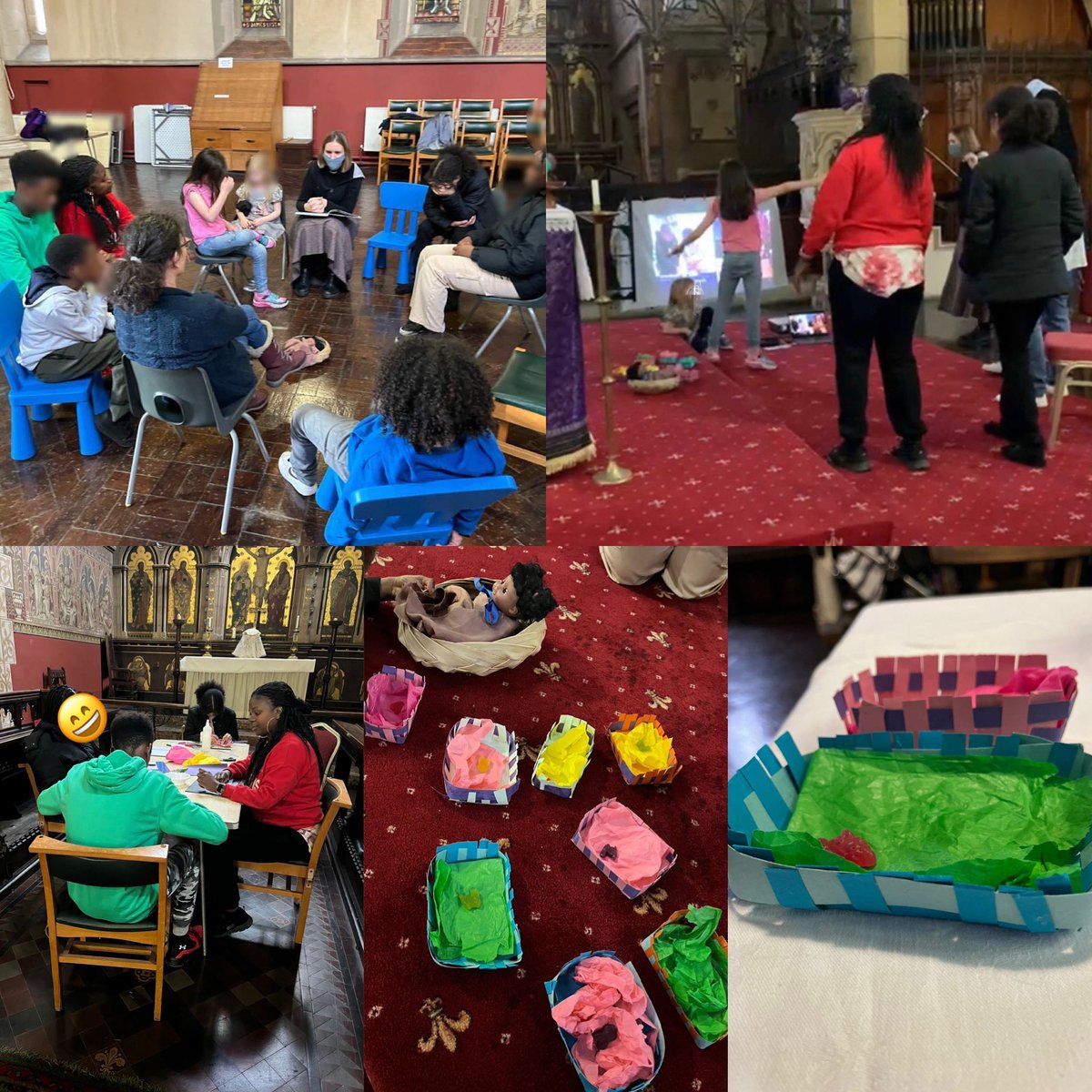 “Thank you for Sunshine, thank you for rain… it’s a beautiful day!” Lots of singing &amp;dancing today plus discovering God’s mothering love:a basket🧺of protection through the people who care for us..like in story of Moses &amp; “As mother comforts her children so I will comfort you”