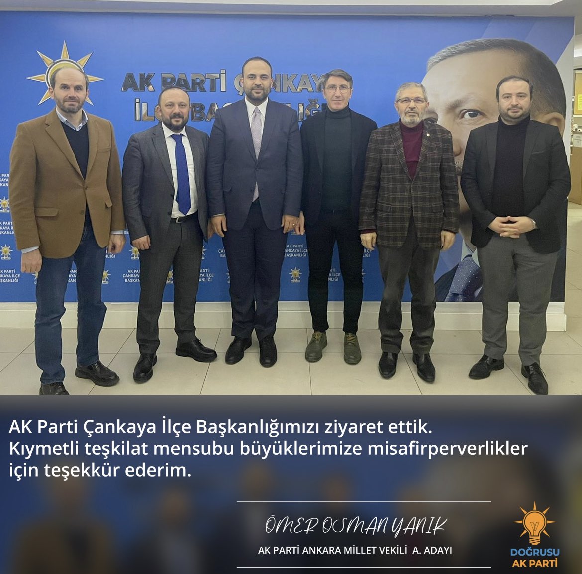 omerosmanyanik's tweet photo. Çankaya ilçe başkanlığımızı ziyaret ettim değerli teşkilat mensuplarımıza misafirperverlikleri işin teşekkür ederim @AvYBulentAydin @akcankaya @akcankayagenc @akcankayakadin1 https://t.co/ieVNJAHsr3