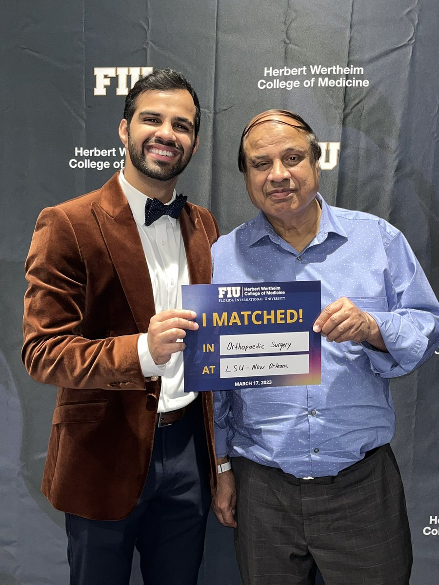 IrfanKhanSM's tweet photo. Extremely blessed to have matched into Orthopaedic Surgery at LSU in New Orleans! Super excited to be training in the same city my dad went to pharmacy school. Thank you to everyone who supported me, I can't wait for everything ahead! #GeauxTigers #Alhamdulillah #Match2023 💛💜🐯 https://t.co/53Rg3Jf7qR