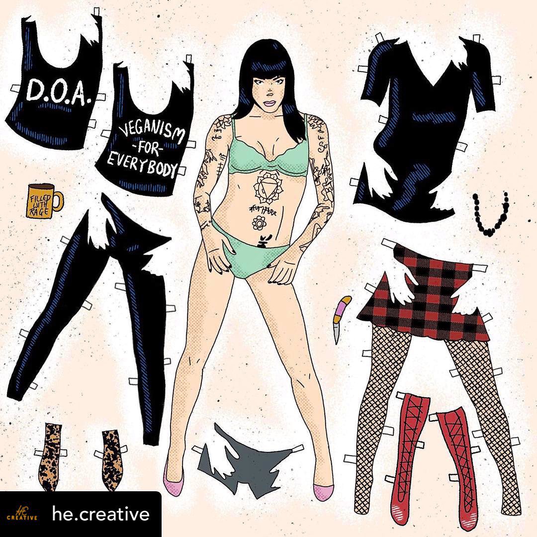 Always grateful for my lovely pals at the legendary, UK based @HECreative Honoured to be included in the Rock, Paper, Dolls series🤘🏼💗🤘🏼 hecreative.com instagram.com/p/Cp-ooyBO4Lp/…