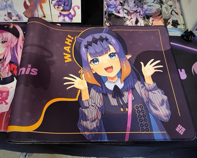 My hololive deskmats will be restocked … soon! I will be stocking them for Fanime/Offkai/AX! So I will have preorders open for a little bitI can't guarantee stock after AX, so if you want to make sure you get on, please place a preorder so I can order extra! 