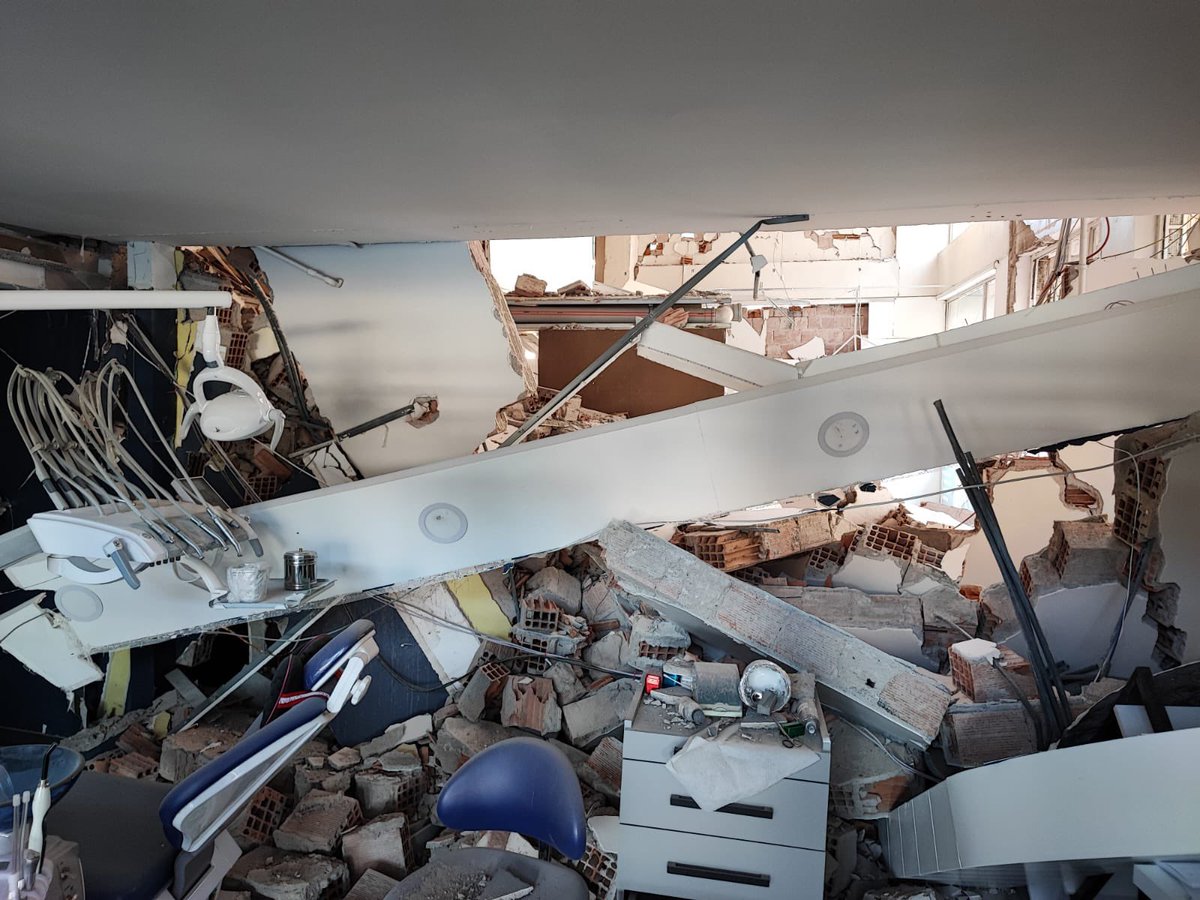 Binbir emekle açtığım kliniğin geldiği son durum #depremzededişhekimleri