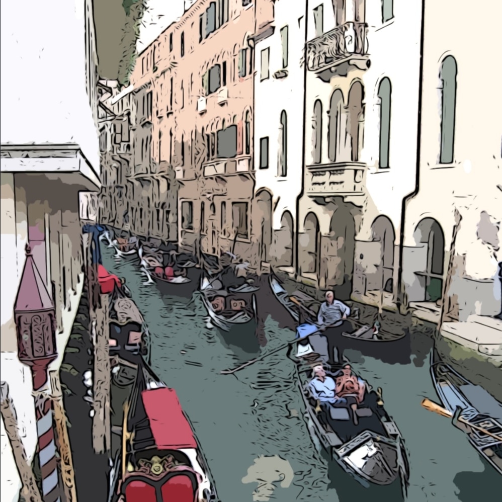 thisidesigned's tweet photo. Venice canals in cartoon style. 

#art #artistsontwitter #ArtistOnTwitter #NFTs #NFTCommunity #nftcollector #NFTartwork #GraphicDesign #Creative #CreativeSociety #thisidesigned #Italy #venice #canals https://t.co/AwQV1kc2CG