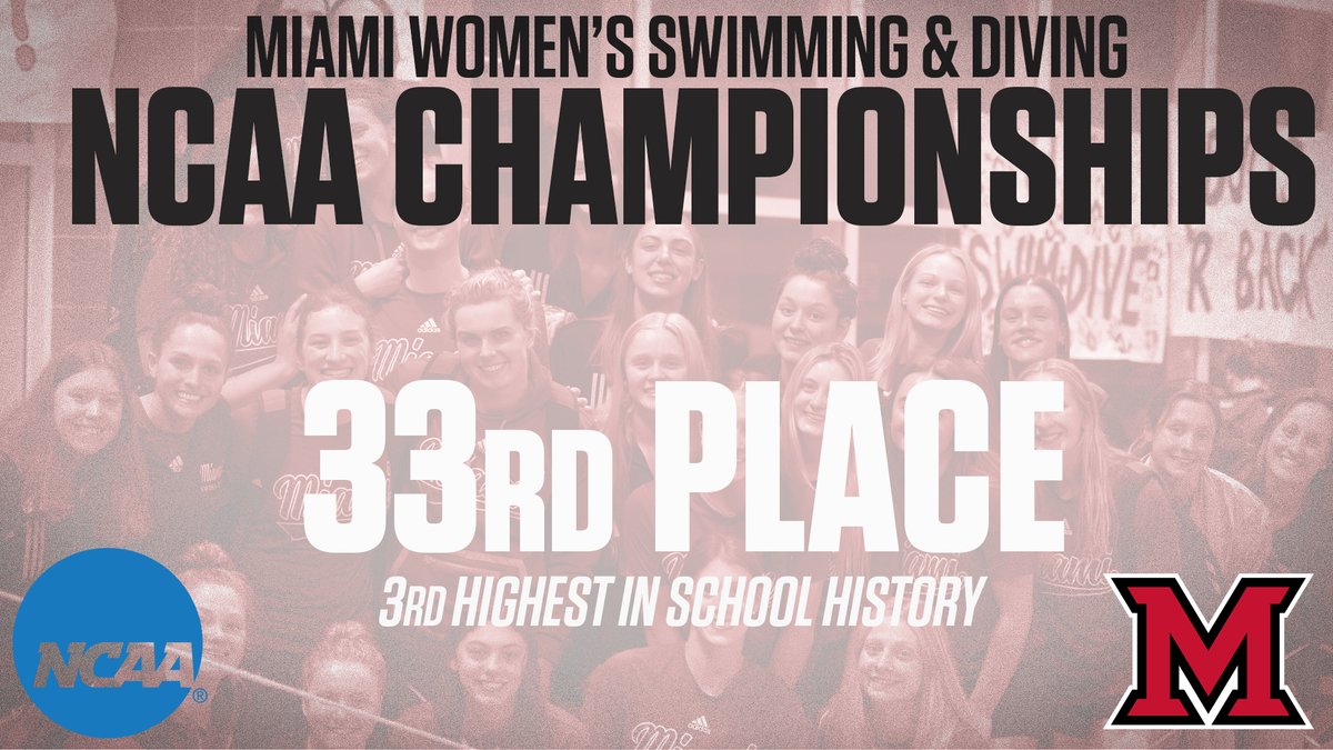 Miami Swim/Dive on Twitter "Finishing out a strong season with 33rd