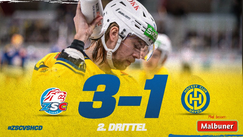 HCD_offiziell's tweet photo. ⏸️ 40' Lange tut sich wenig in diesem 2. Drittel, ausser das  Davos immer passiver wird. Bei Spielmitte gelingt dem aktiveren Z der Ausgleich, in einem 3gegen4-PP die Führung und kurz darauf auch Treffer 3.
Der #HCD wurde innert 6' aber so richtig kalt geduscht.
#ZSCvsHCD 3:1* https://t.co/5zc8uVNHNu