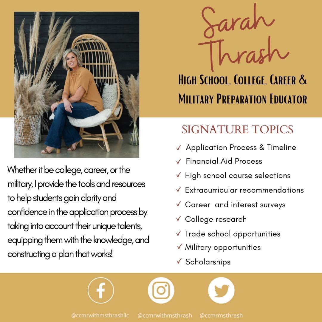 Do you serve, host, or sponsor a student-centered club or organization in the DFW area?  If so, I would love to speak to your young group and equip them with tools and resources to help them prepare for the next school year and/or their post-high school ccmrwithmsthrash.com