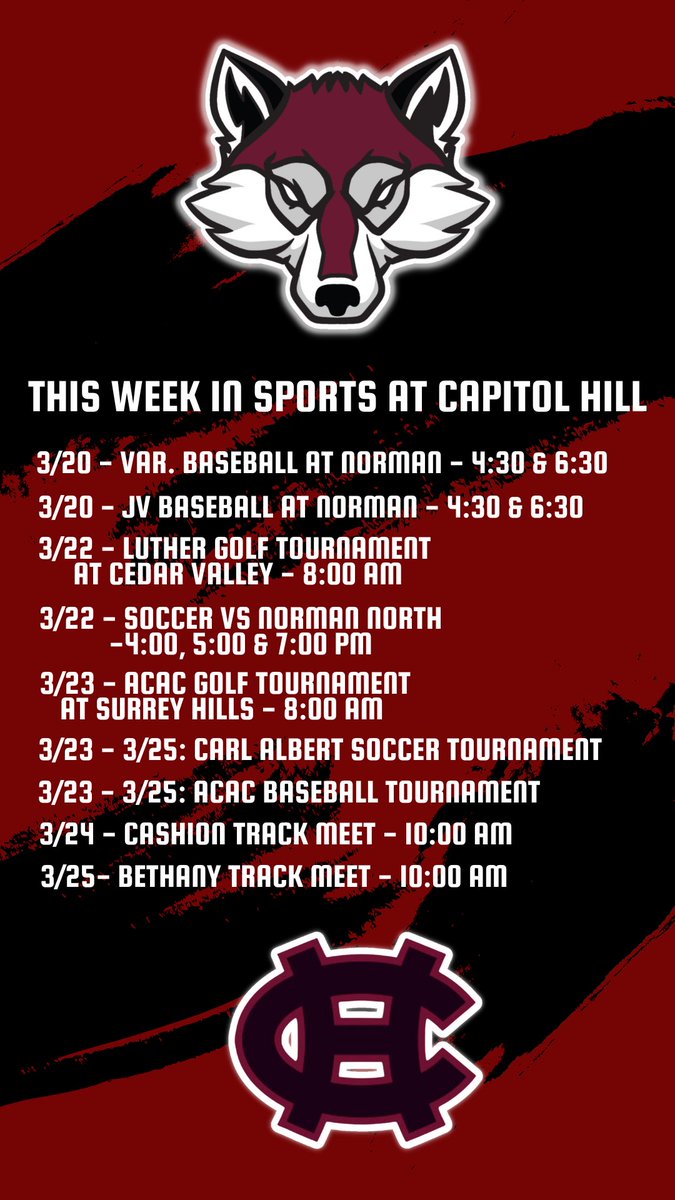 Welcome back! #CapitolHillRedWolvesAthletics