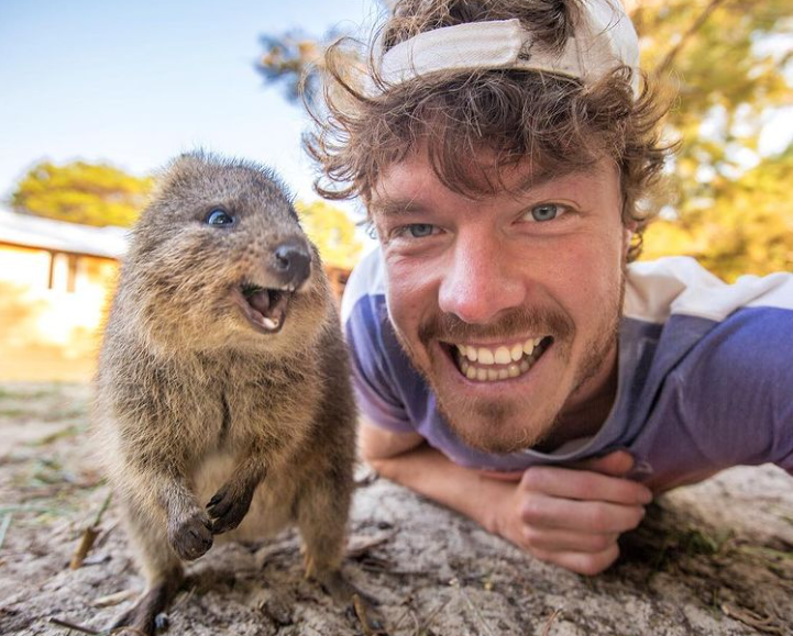 poptime's tweet photo. 🚨 VEJA: Allan Dixon, o especialista mundial em fazer selfies com animais.

Em alguns casos, ele chega a ficar horas convivendo com o animal para ganhar a confiança deles! https://t.co/4ERnp9wPie