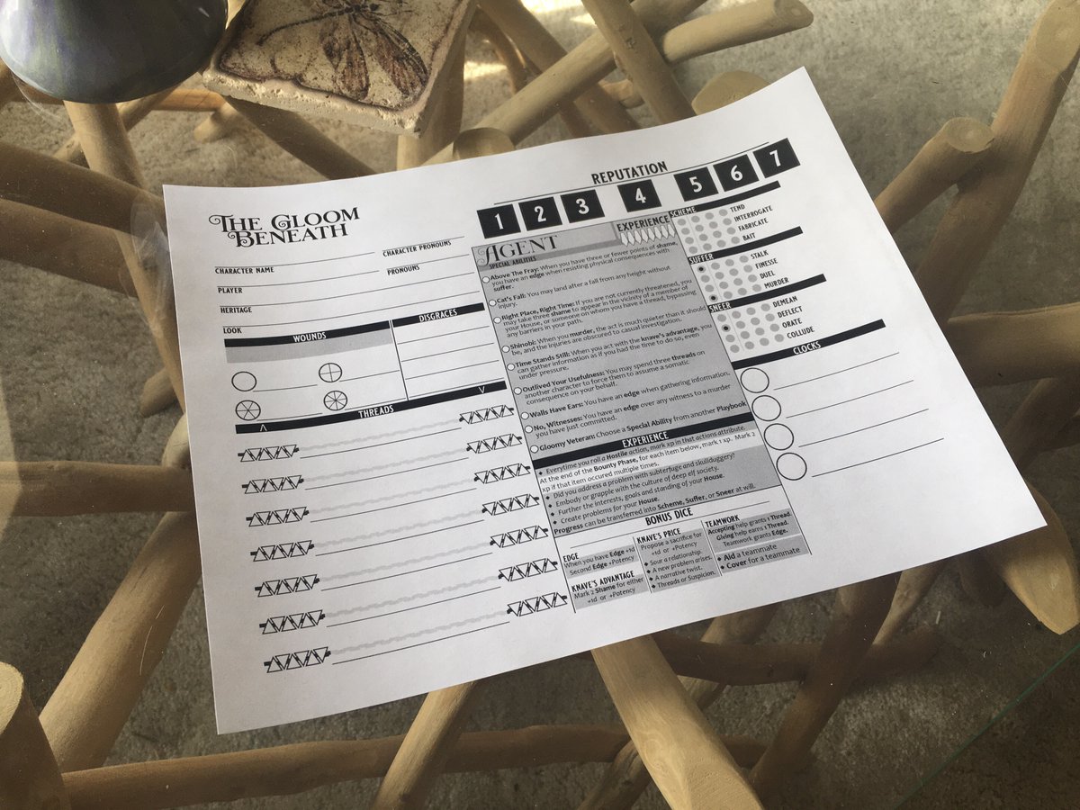 GloomBeneath's tweet photo. What's this? A CHARACTER SHEET for our game? Hmmmmmm~ https://t.co/Mi4deVWeRF