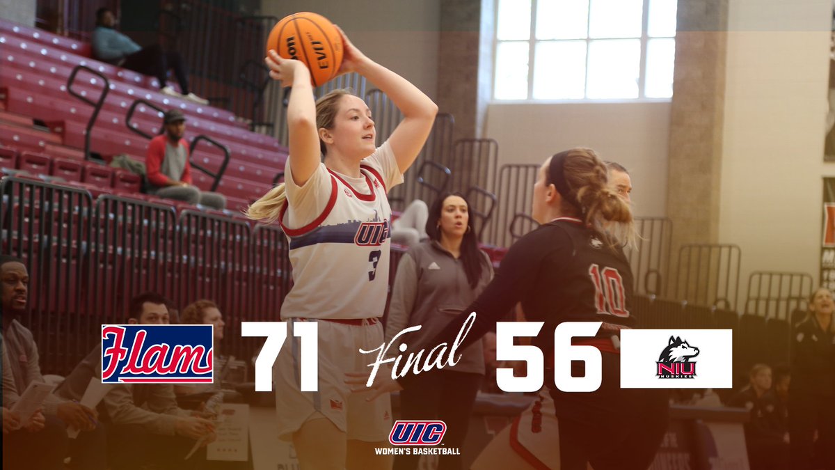 A WBI DUB!
The Flames finish the game with 21 points in the fourth to defeat the Huskies. Josie Filer finished the game with 22 points and six rebounds. Jaida McCloud scored 16 points with seven rebounds. 
UIC finished the season at 19-17 overall. 
#FireUpFlames