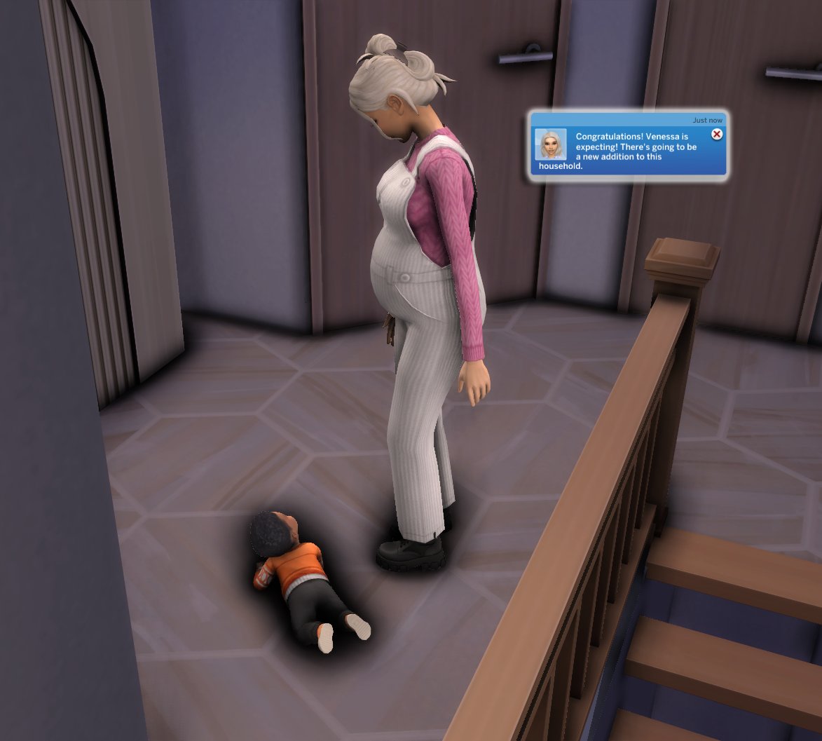 OppaPomme's tweet photo. Congratulations to Vanessa and Talia on their second science baby!! Vanessa is the one carrying this time <3
#theisms #thesims4 #ts4 #ShowUsYourSims @thesims https://t.co/zXBk2ovbkn