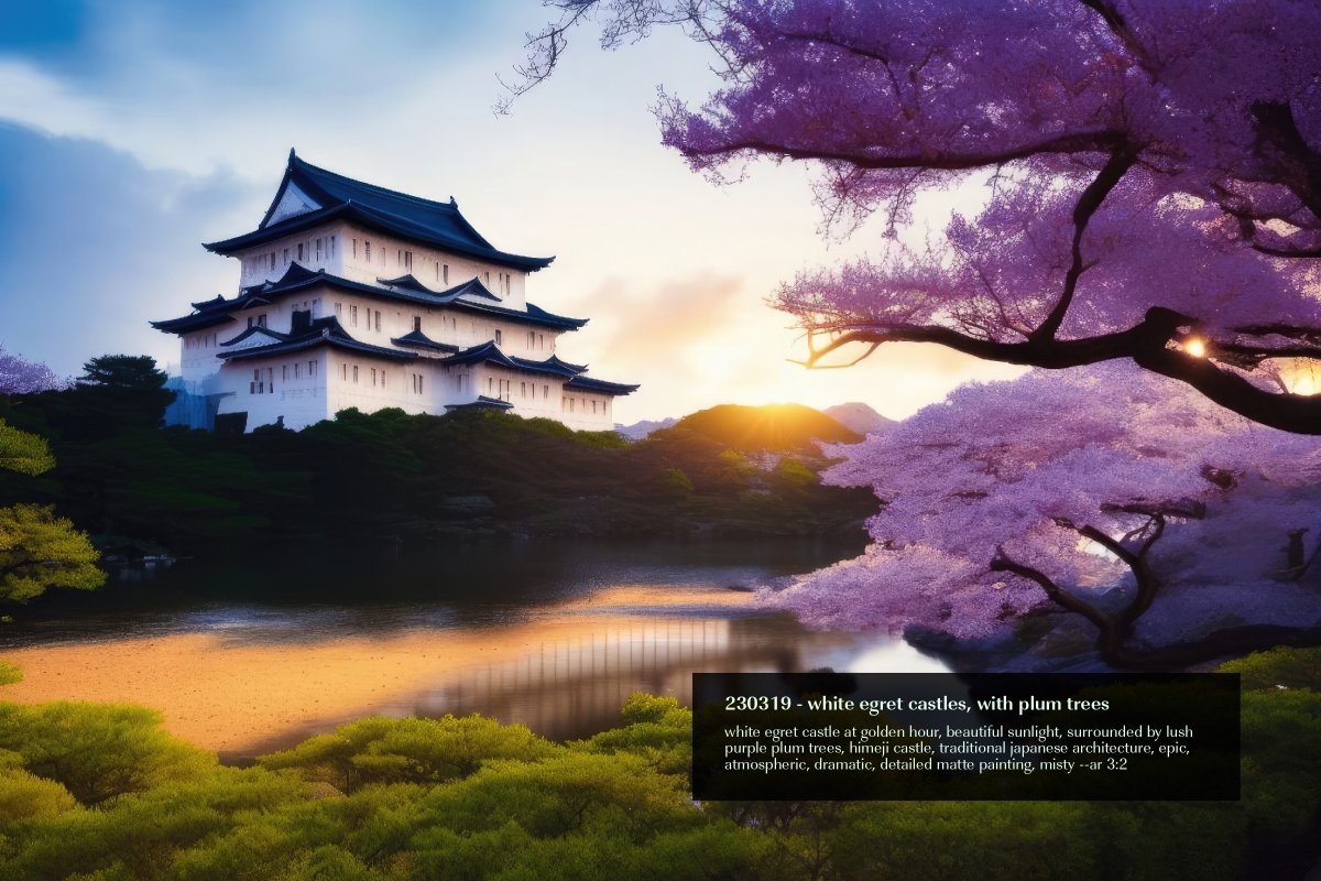darylanselmo's tweet photo. #bluewillow #stablediffusion #dailies #posthuman #ai #imgsynth #synth #inspiration #whiteegretcastle #himeji #castle #japanese #japan #plumtrees #beauty #samurai #traditional #japanesearchitecture #tenshu https://t.co/LKVCkeEzKl