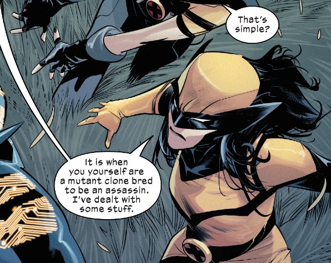 Laura Kinney. X-23 / Wolverine. Daughter of Logan Howlett and Sarah Kinney. Mutant and the new Wolverine of X-Men.