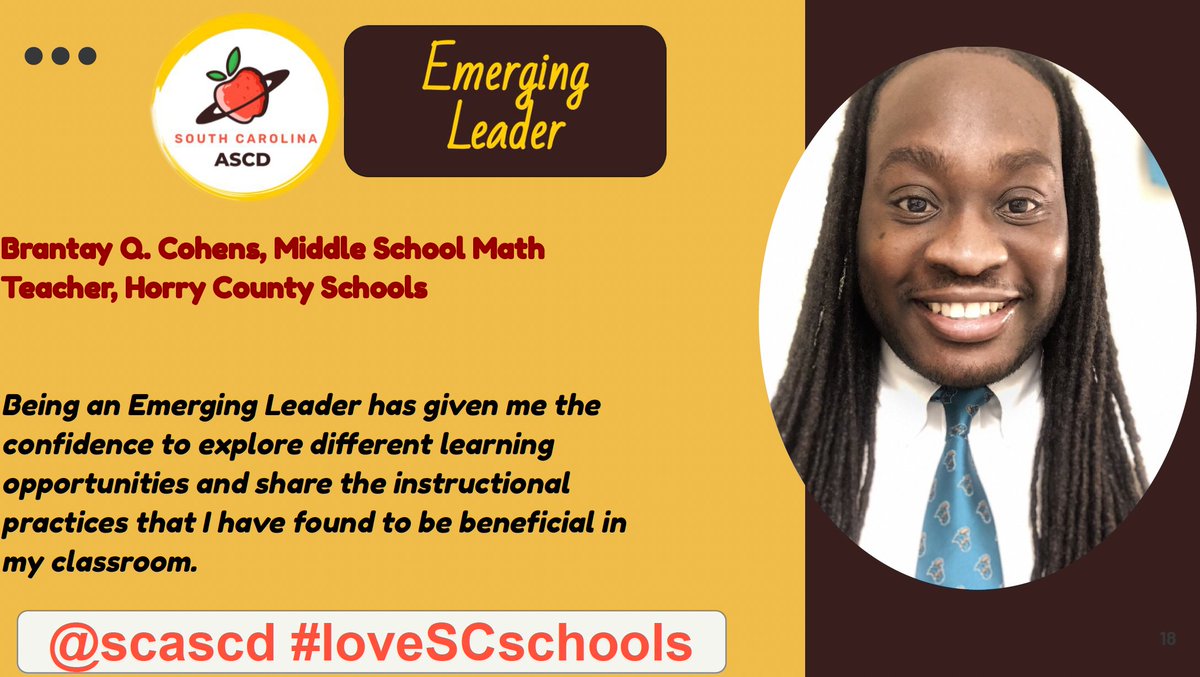 Now accepting applications for South Carolina ASCD Emerging Leaders program.  We are seeking a select, powerful, active group of education professionals for the Class of '23 . Applications accepted through 5/15 .Application -bit.ly/3JTpcFL