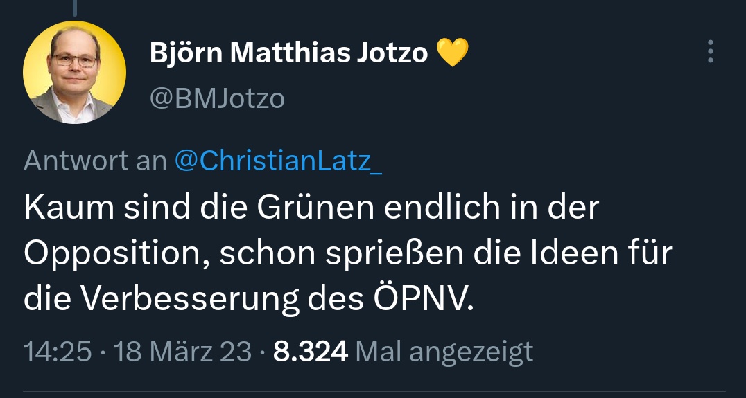 Auch wegen diesem stumpfen ideologischen Grünen-Bashing, ist die FDP, absolut zurecht, aus dem Abgeordnetenhaus gewählt worden.