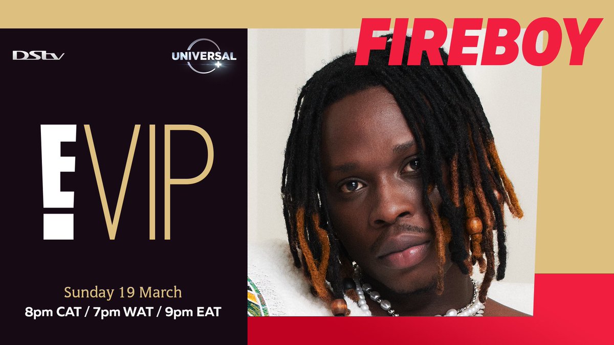 anyikowoko's tweet photo. Catch @fireboydml on E Entertainment’s E! VIP tonight from 9 PM EAT / 7 PM WAT! Cheesy love song + lots of auto-tune = a hit. 🤣🎤 Don’t miss #EVIP with #fireboydml this Sunday. Stream next day on #UniversalPlus through catch up on the #DSTV app or connected Explora! ⚡️⚡️⚡️ https://t.co/TYtGhagNeF