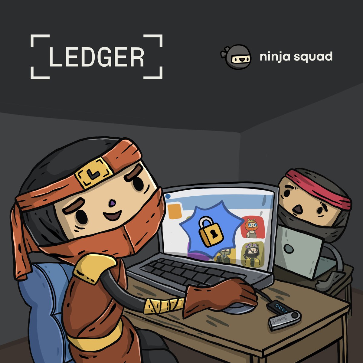 Ninja Squad 🤝 @Ledger Together, Ninja Squad and Ledger are uniting to empower the web3 community with education and innovation!!📢 To celebrate our union we're giving away 2 Ninja Squad NFTs and 1 Ledger Nano S Plus to lucky winners 🎉 Like and RT to enter 🥷❤️ !poof