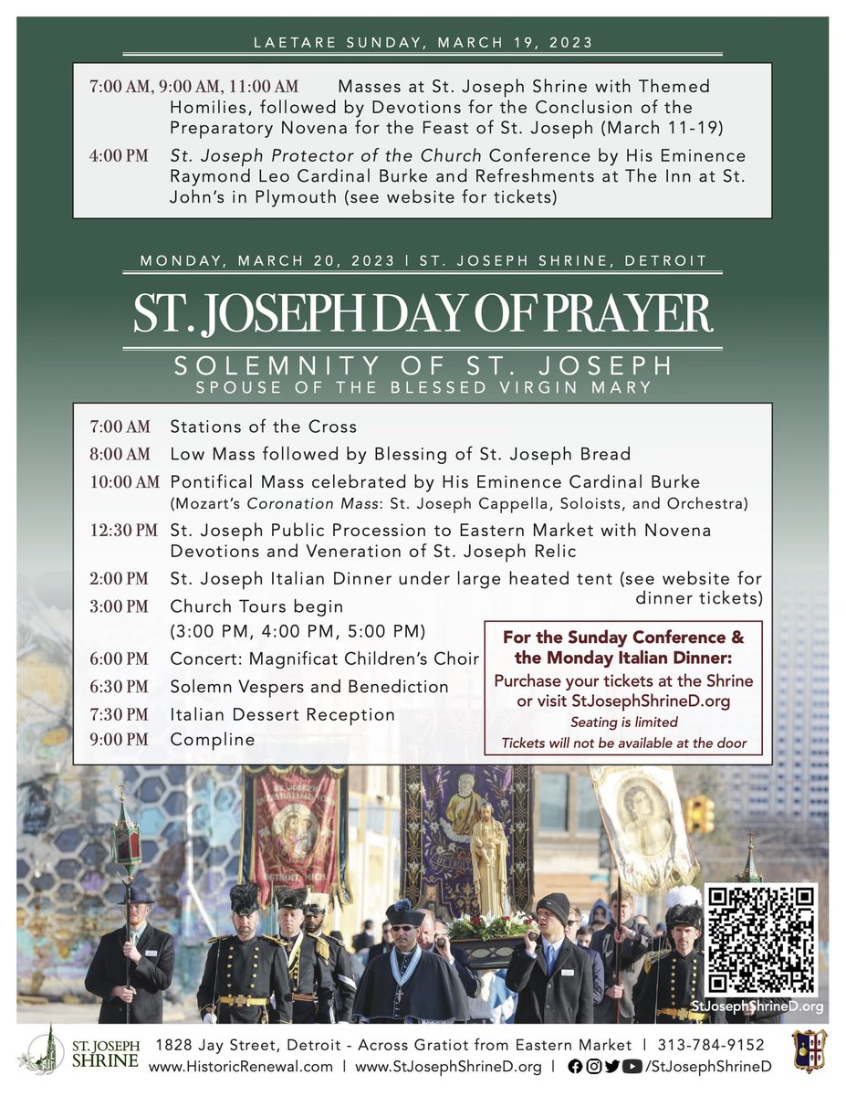 St. Joseph Shrine on Twitter "Join us tomorrow for St. Joseph Day of