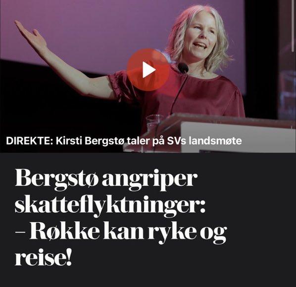 Røkkes selskaper sysselsetter 31.000 mennesker, hvorav 18.000 ansatte er i Norge. Aker BP betaler ca 40 miliarder kroner i skatt til Norge i 2022. Hvor blåst er dette SV-kvinnemennesket?